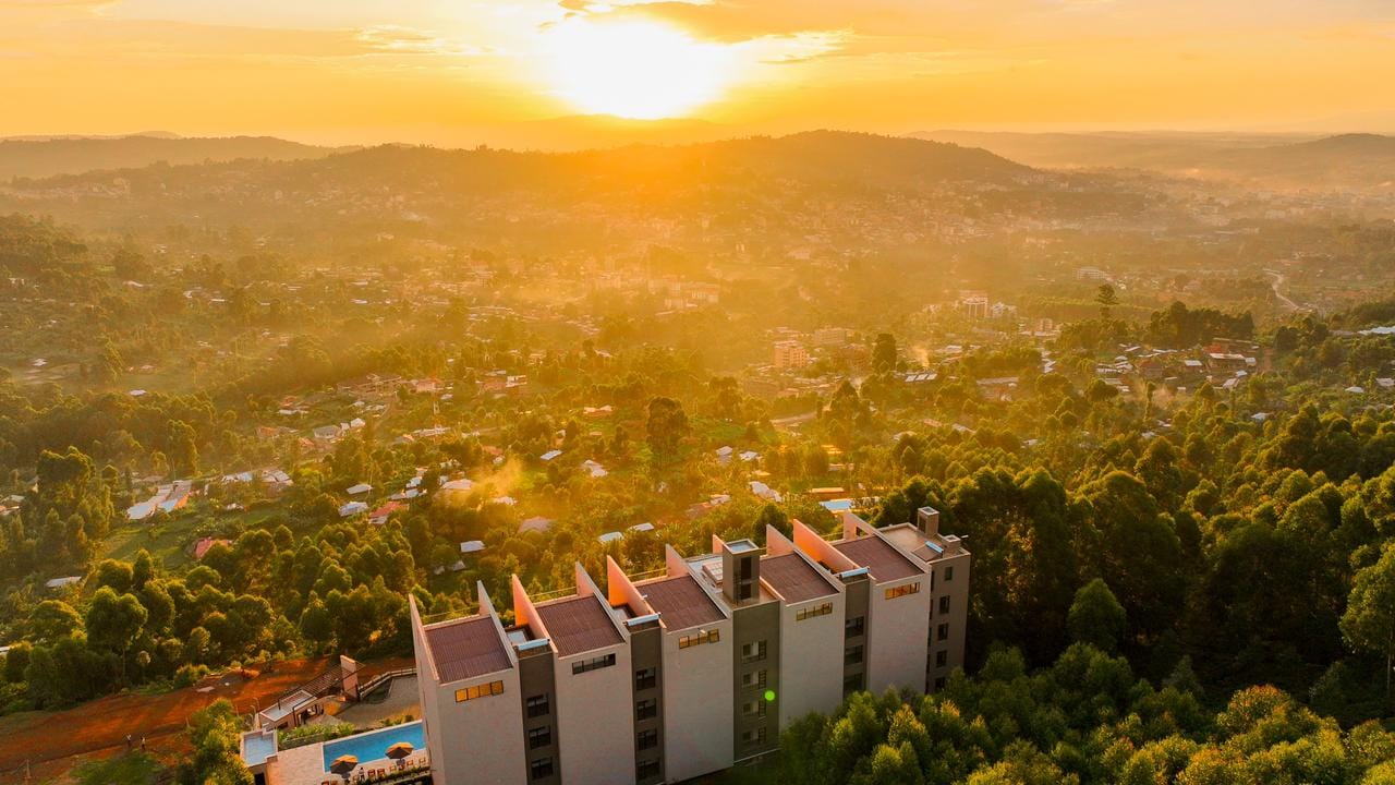 Sunset over Kisii from Humphreys Hill House